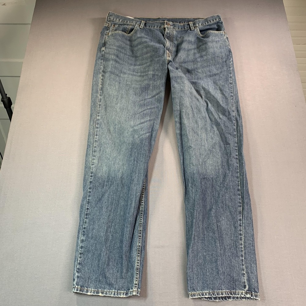 Levis 550 Jeans Mens 44x36 Blue Denim Relaxed Tapered Baggy Y2K Skater Hip Hop - Picture 4 of 13